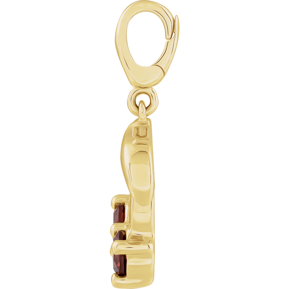 Cerise Éclat Garnet Pendant 14K Gold