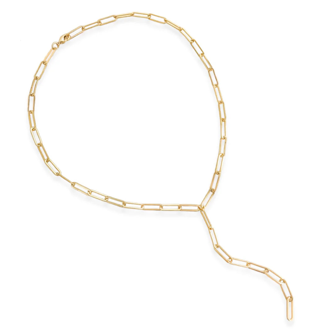 Paperclip Lariat Necklace