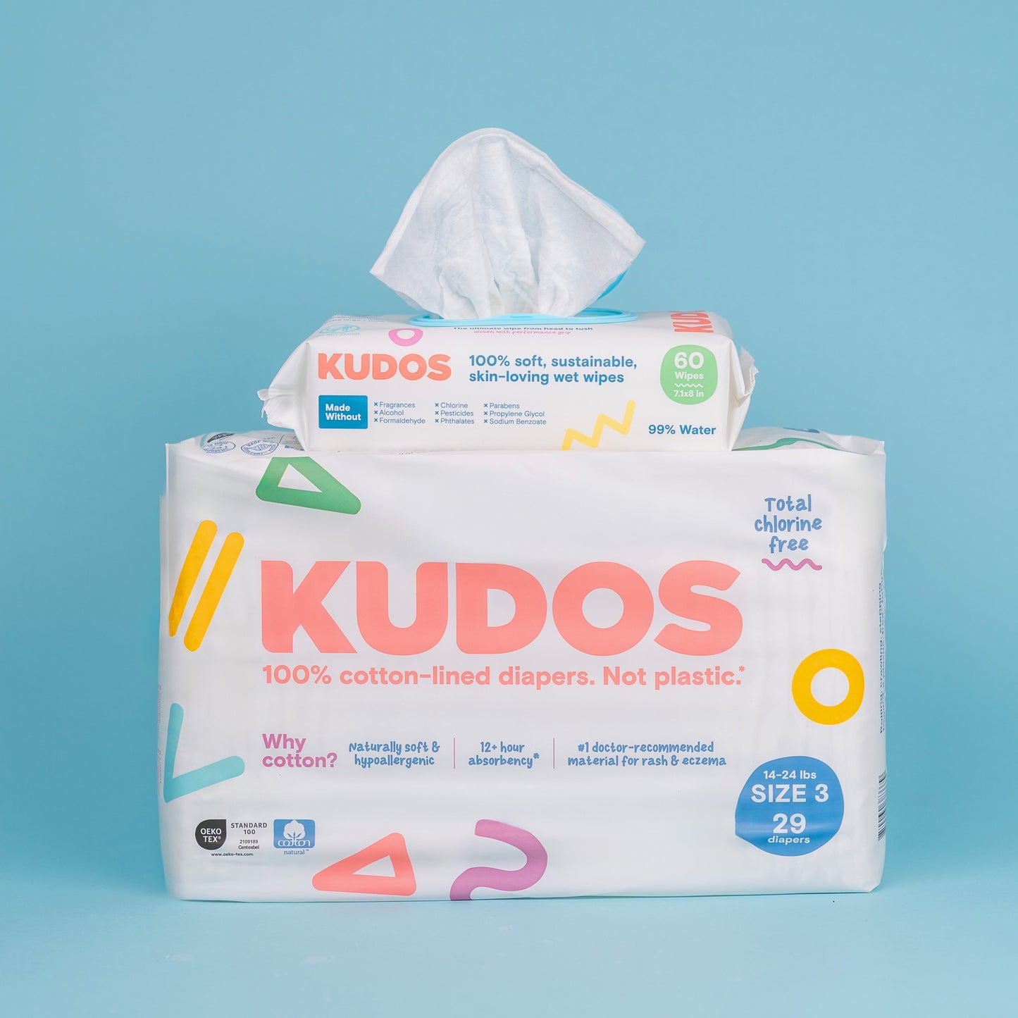 One-month supply of wipes (4 packs)