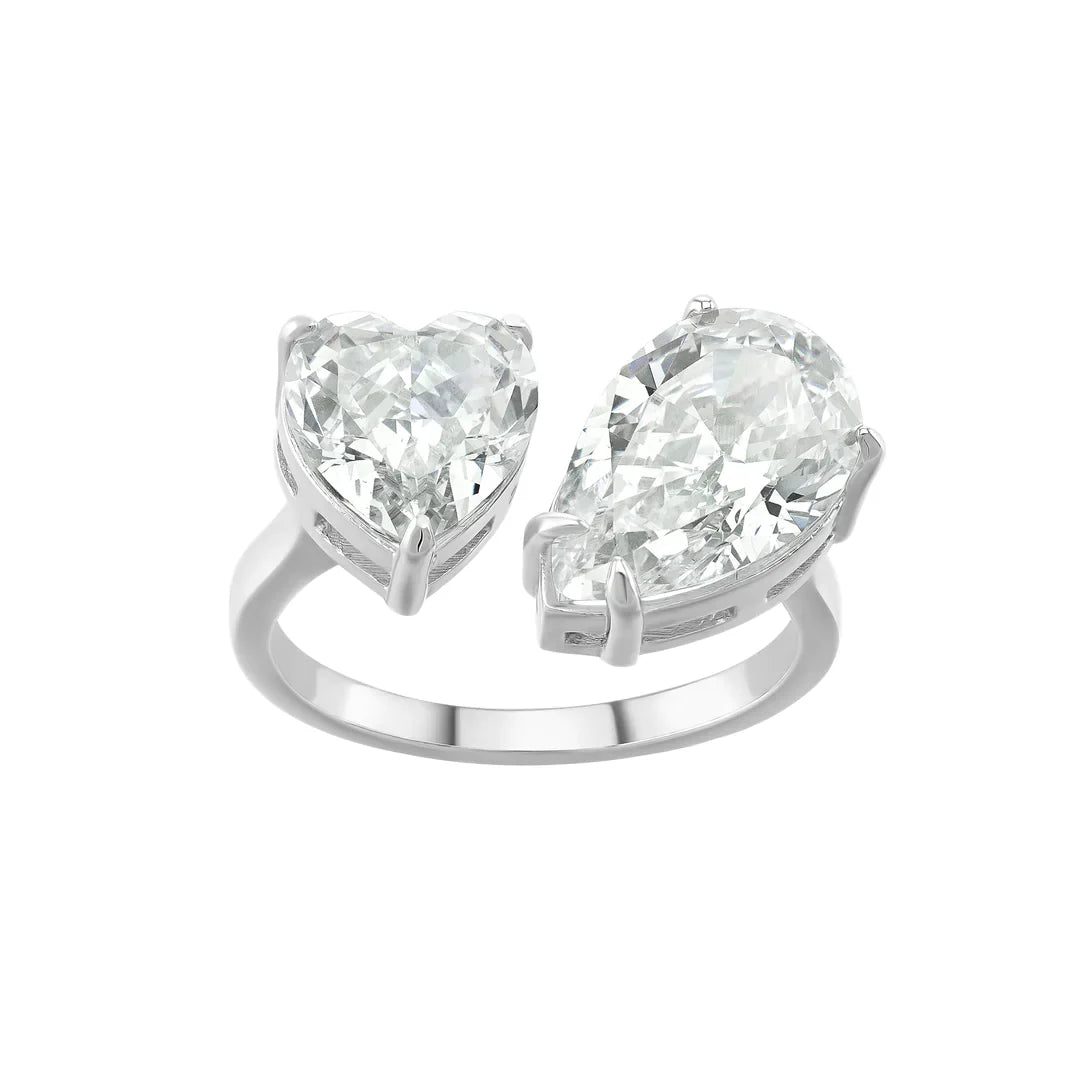 Toi Et Moi Heart Pear Ring