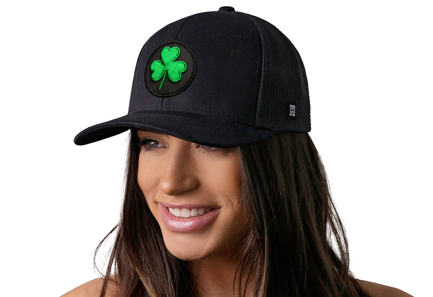 Shamrock Trucker Hat | Black St Patrick's Day Snapback