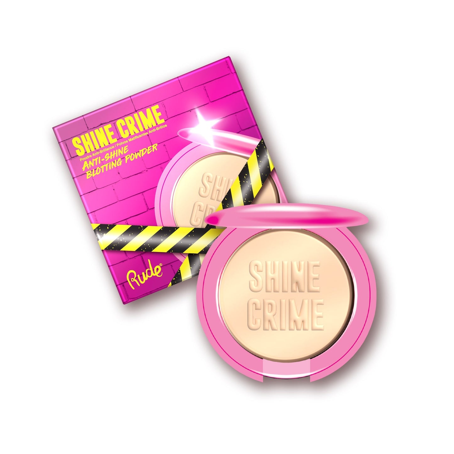 RUDE Shine Crime Anti-Shine Blotting Powder - Natural - Natural