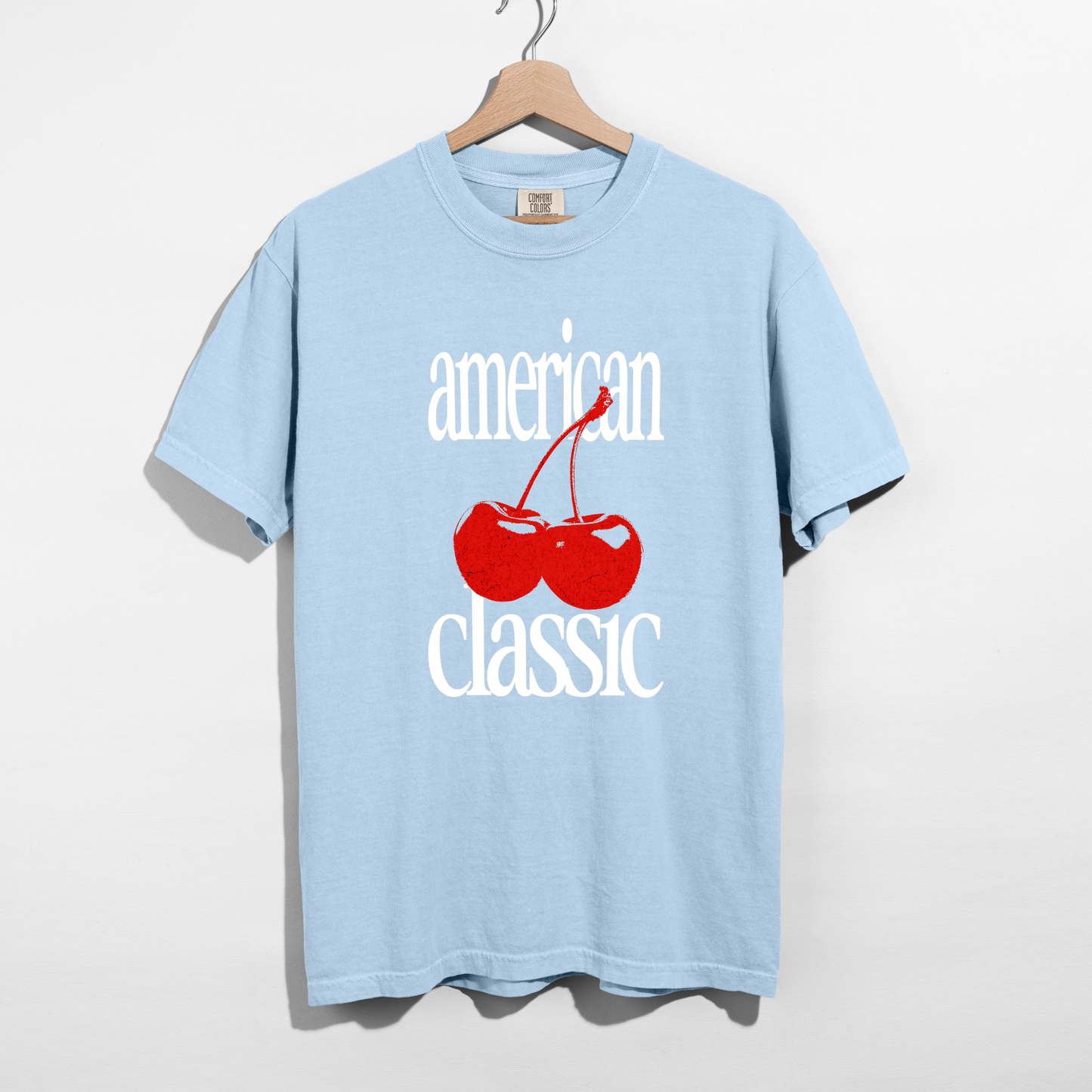 American Classic Cherry Graphic Tee β Retro Red Cherries Design