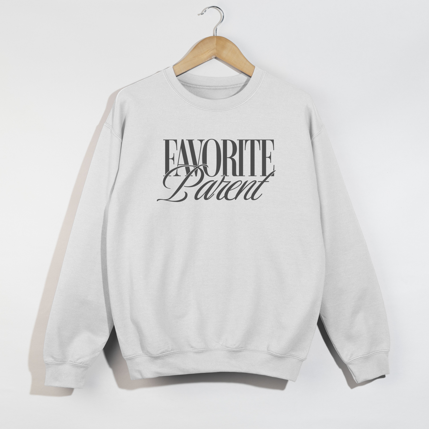 Favorite Parent Crewneck Sweatshirt β Funny Minimalist Graphic Pullover
