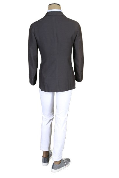 Kiton Solid Cotton-Cashmere Sport Jacket