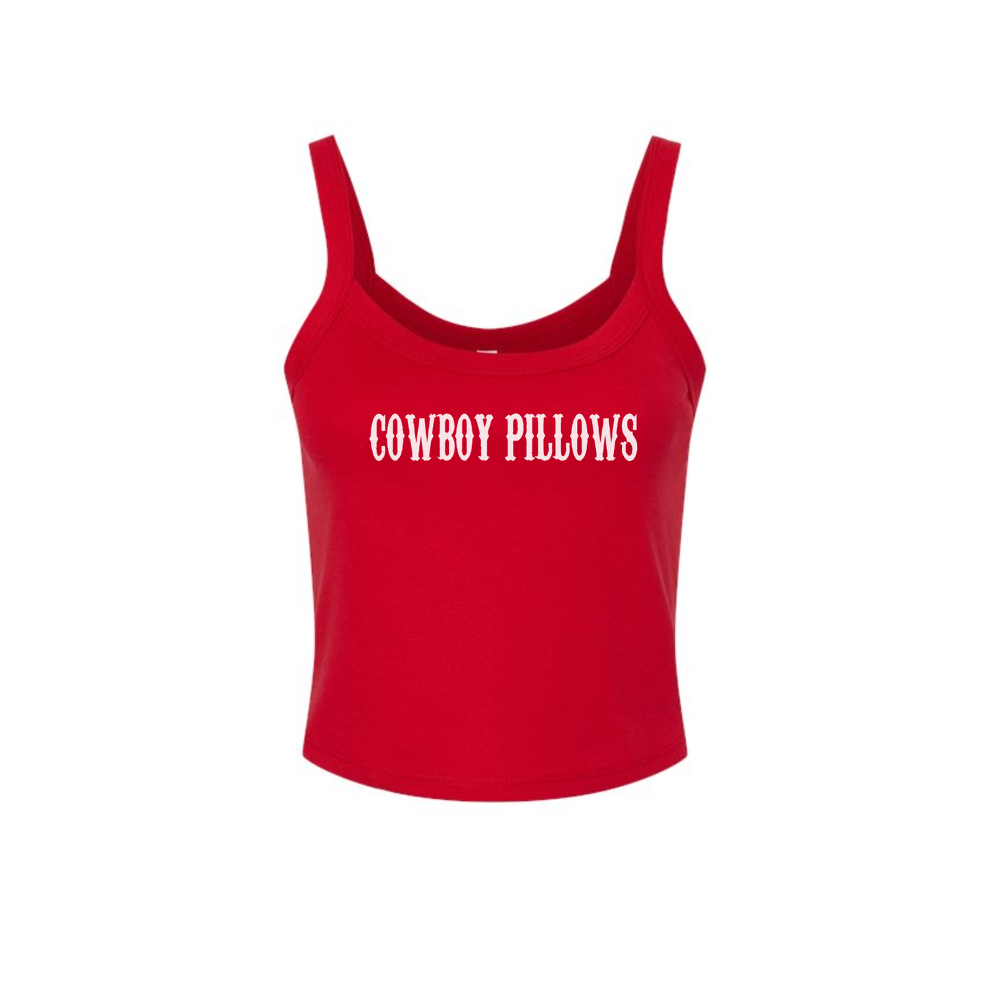 Cowboy Pillows Tank Top β Fitted Western Graphic Crop Tank