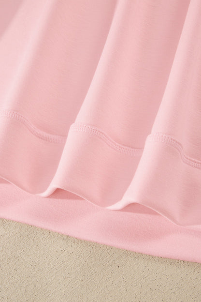 Solid Exposed Seam Mock Neck Tee & Shorts Set