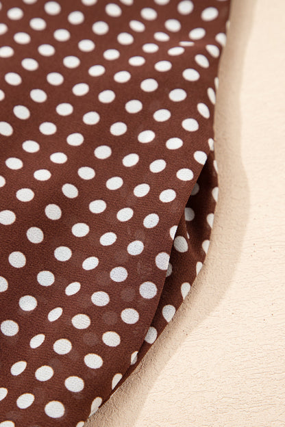 Polka Dot Backless Ruffle Tiered Maxi Dress