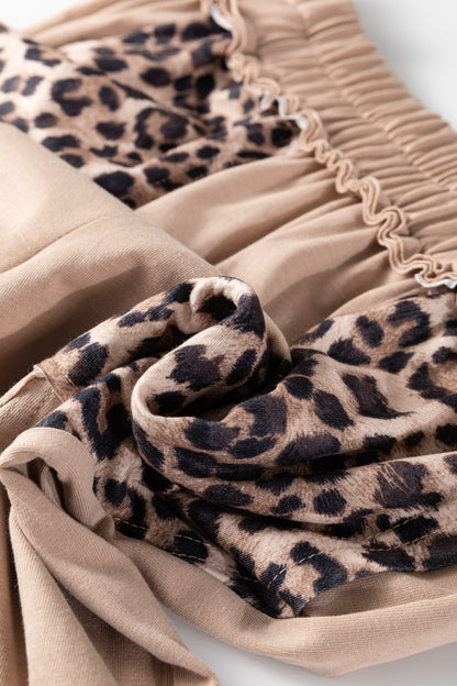 Leopard Patchwork Mineral Wash Wide Leg Pants