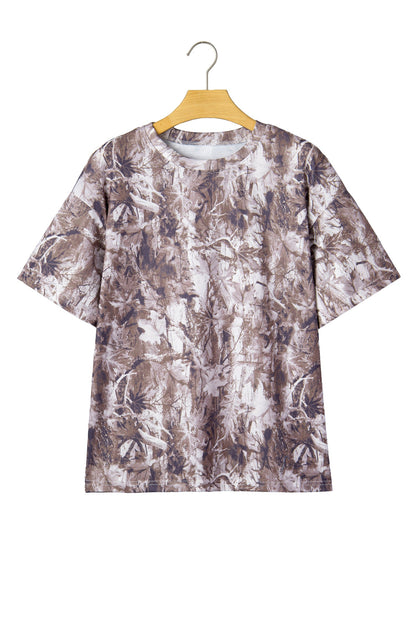 Camo Woodland Drop Shoulder Tunic Tee