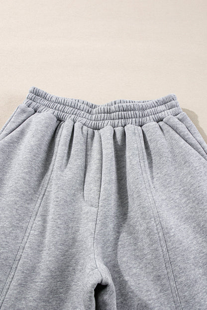 Solid Reverse Seams Hoodie and Joggers Set