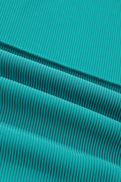 Ribbed Exposed Seam Drop Shoulder Pullover