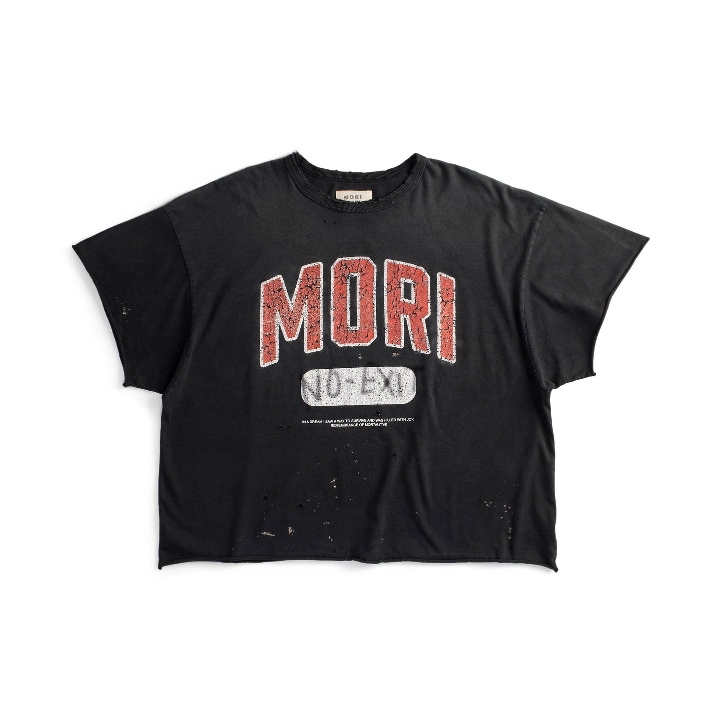 "NO EXIT" BOXY CROP TEE