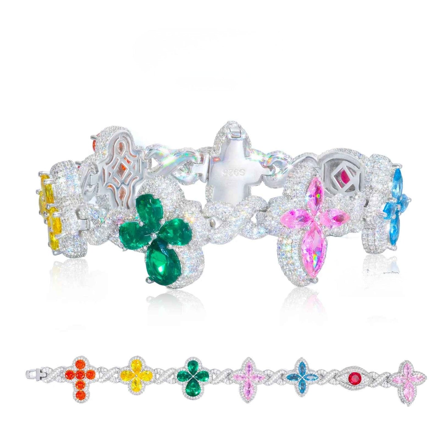 Fleur d’Éternité Moissanite Bracelet White