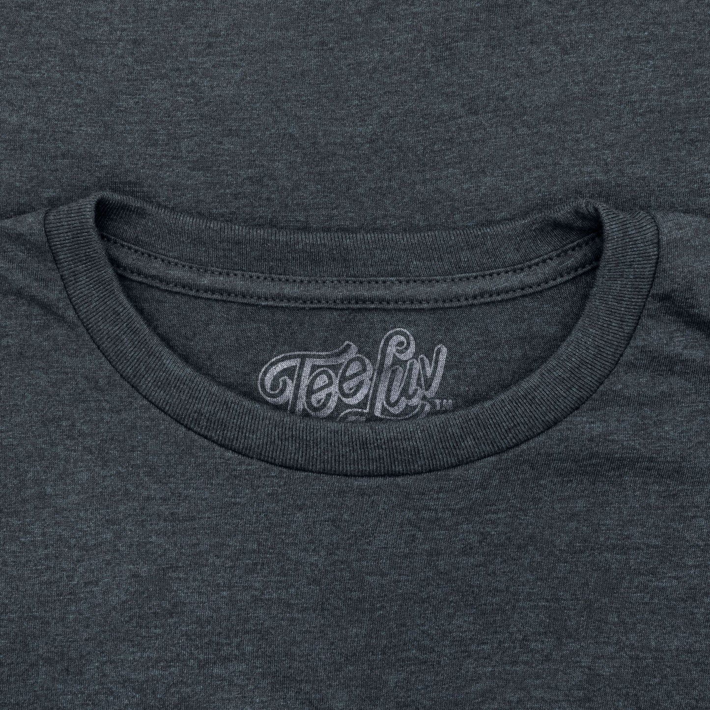 Miller Lite Beer Logo Front and Back Print T-Shirt - Denim Black Heather