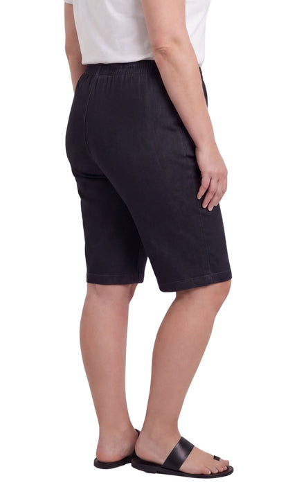Women's Easy Pull on Bermuda Shorts in Denim and Twill
