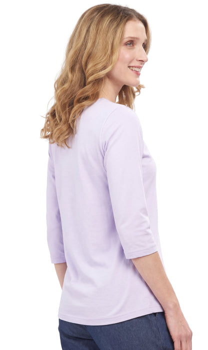 Women's 3/4 Sleeve Crew Neck Top – Comfortable Jer