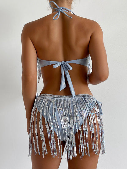 Sequined Tube Top Swimsuit for Women Bikini Sexy Bikini Swimsuit