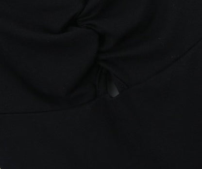 Spring Sexy Sexy Slim Fit Slimming Hollow Out Cutout Backless Tied Long Sleeves Knitted Jumpsuit Crisscross