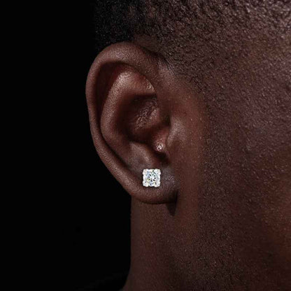 GC Stud Earrings | 925 Silver VVS Moissanite