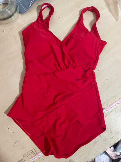 Swimsuit Women One Piece Swimming Pleated Swimsuit