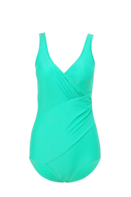 Swimsuit Women One Piece Swimming Pleated Swimsuit