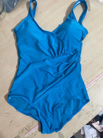 Swimsuit Women One Piece Swimming Pleated Swimsuit