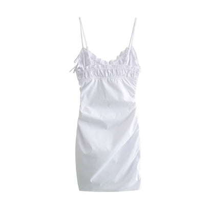 Women Clothing Sexy Sexy Pleating Strap Dress Women Summer Sweet Niche Hip Dress
