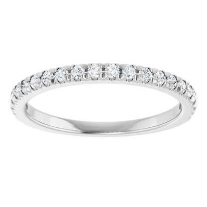 1/4 CTW Natural Diamond French-Set Anniversary Ring  14K Yellow Gold