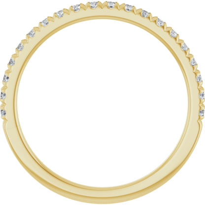 1/4 CTW Natural Diamond French-Set Anniversary Ring  14K Yellow Gold