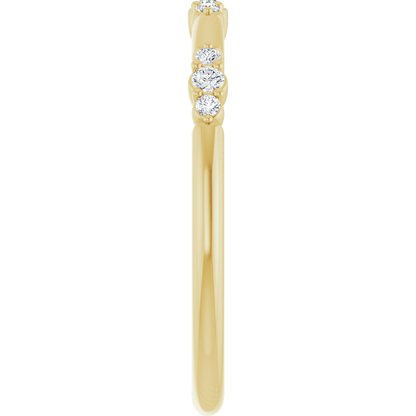 Élise 14K Gold Diamond Stackable Ring