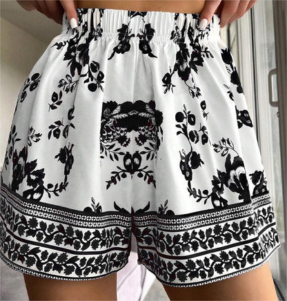 Beach Shorts Overpants Vacation Beach Shorts Summer Loose Printed Pants