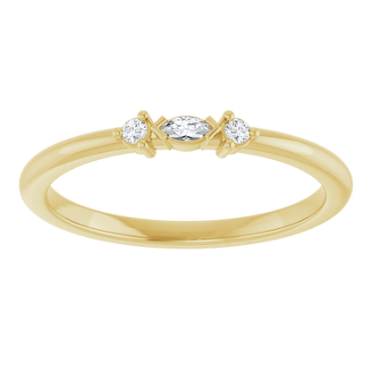 Lueur Marquise 14K Gold Diamond Ring