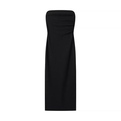 Fall Women Clothing Backless Sexy Slim Tube Top Dress