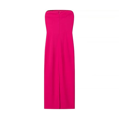 Fall Women Clothing Backless Sexy Slim Tube Top Dress
