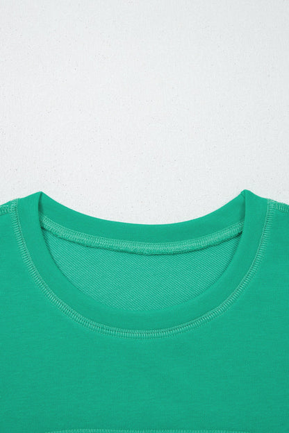 Solid Drop Shoulder Boxy Tee & Barrel Pants Set