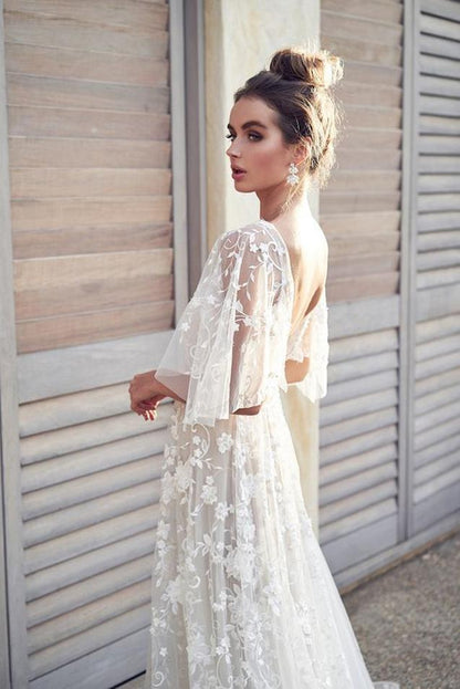Women Fall Dress Sexy Lace V neck Backless Dress
