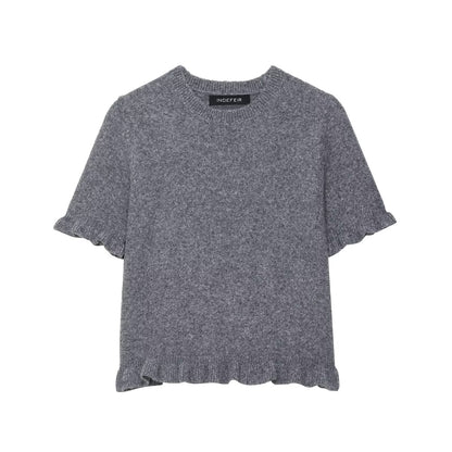 round Neck Solid Color Loose Pullover Niche Knitwear