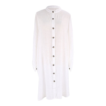 Tencel Bamboo Shirt Cardigan Beach Jacket Beach Cover Up Vacation Swimsuit Outerwear Sun Protection Clothing