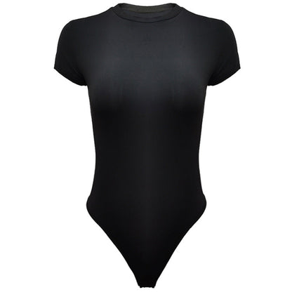 Summer Casual Women Clothing Short-Sleeved Bodysuit Tight Bodysuit Bodysuit