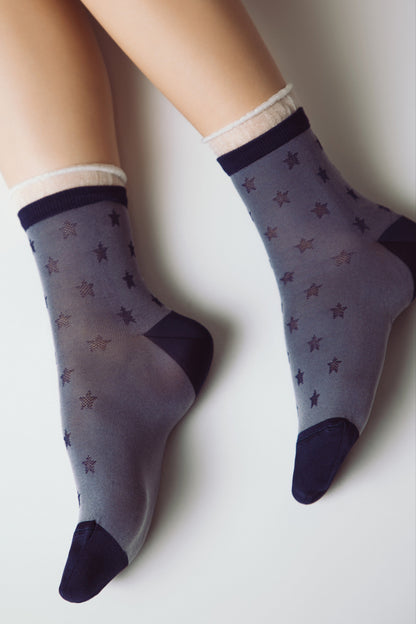 Conte Socks Classic - 491 Decorative Transparent Mesh