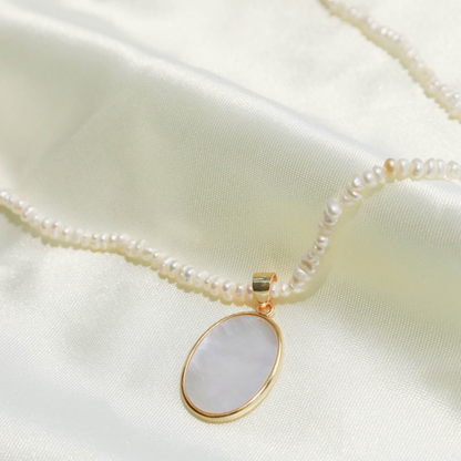Pearl Pendant Necklace, 18k Gold-Plated Vermeil, 45cm