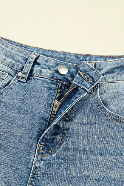Denim Vintage Washed Seam Shift Jeans