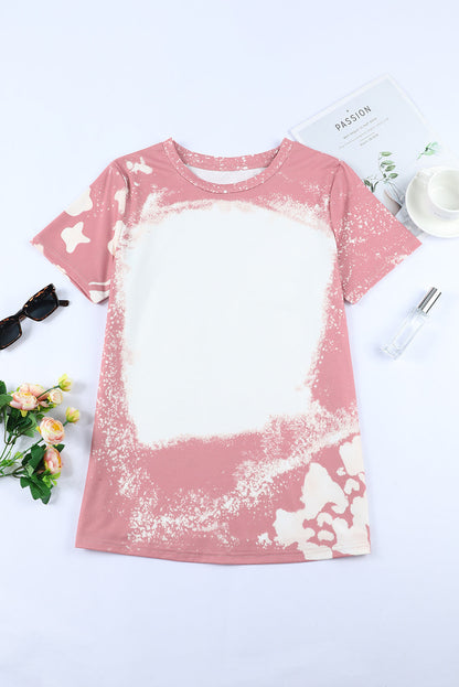 Tie Dye Bleached Short Sleeve T-Shirt