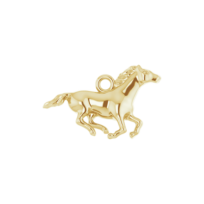 Élan Équestre 14K Yellow Gold Horse Dangle