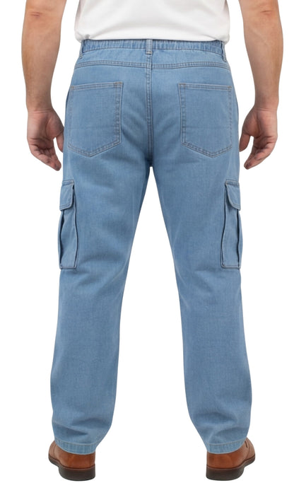 Men's Lightweight Double Cargo Pocket Pull-On Jeans