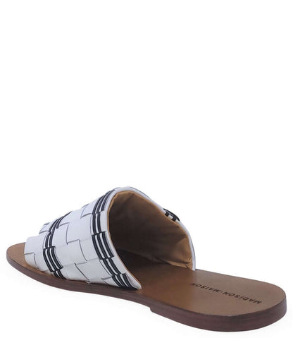 White Black Open Toe Sandal