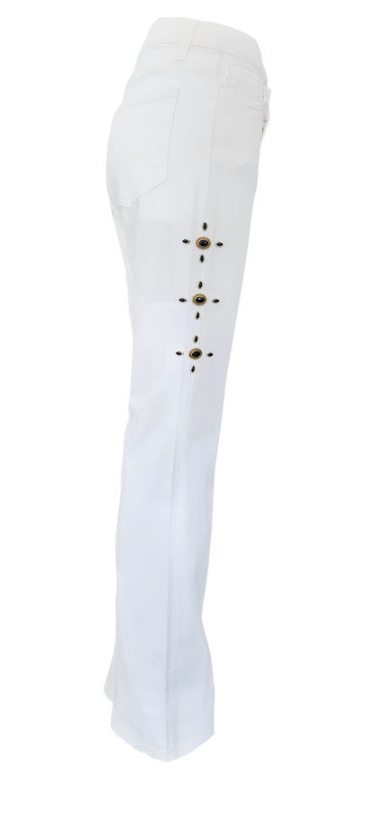 White Studded Jean