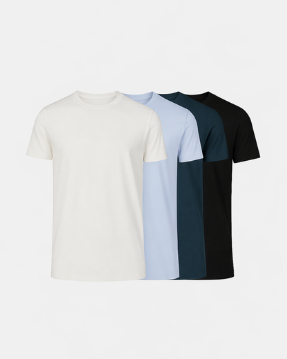 Buki Cinqo Tech Tee 4-Pack - White/French Blue/Blue Night/Black