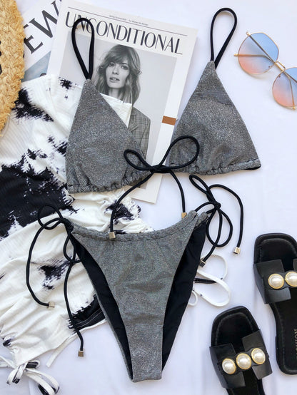 Flash Bikini Women Sexy Beach Swimsuit
